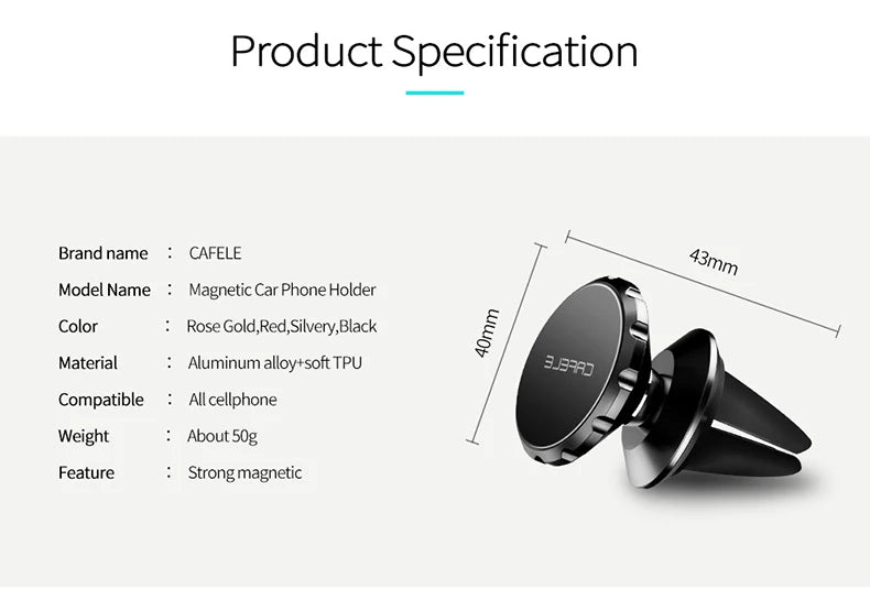 CAFELE Magnetic Car Phone Holder for iPhone