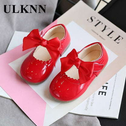 ULKNN Baby girls cute bow shoes