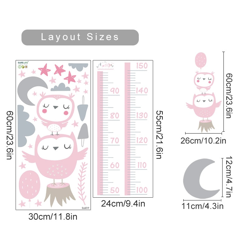 Cartoon Baby Height Measurement