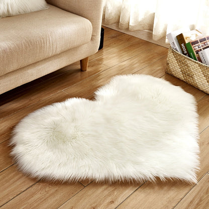 Heart Shape Fluffy Rugs  For Kids Bedroom