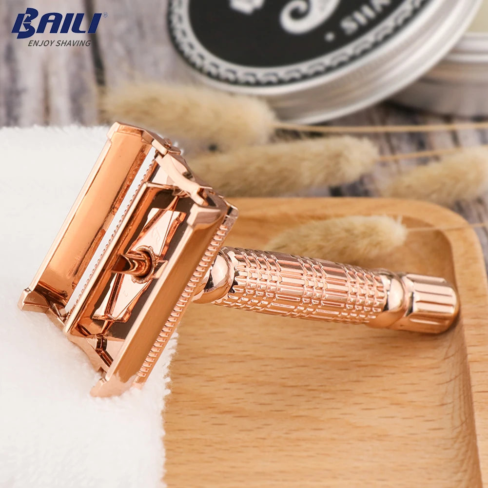 Rose Gold Butterfly Safety Razor