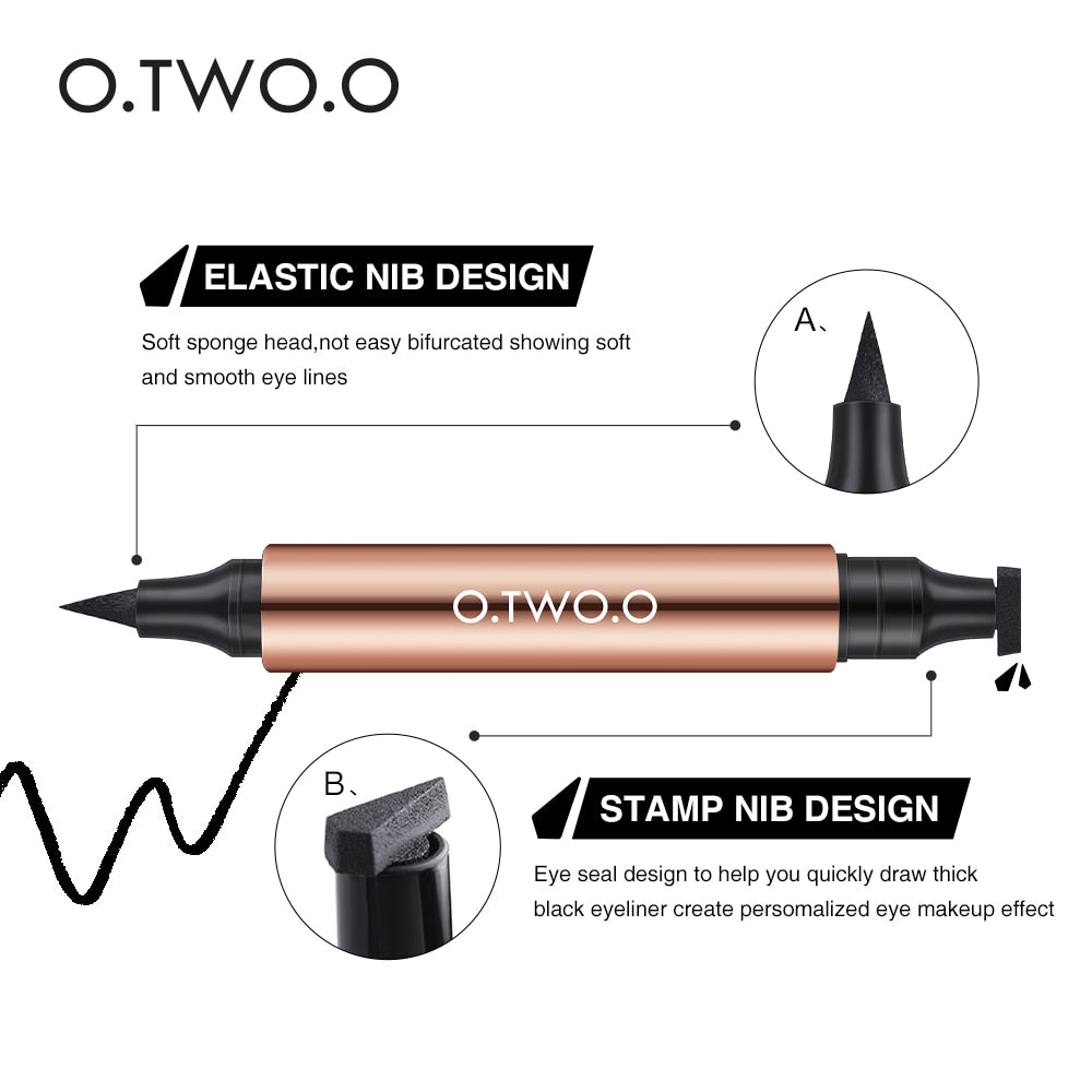 O.TWO.O   Black Liquid Eyeliner Pen Waterproof Fast Dry