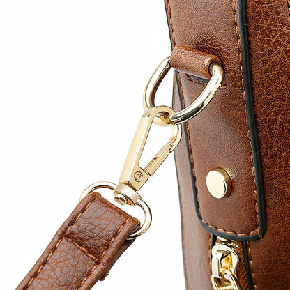 Women’s Vintage PU Leather Shoulder Tote & Crossbody Bag