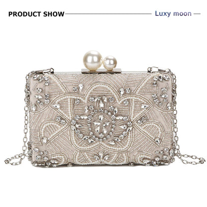 Beaded Crystal Wedding Clutch Bag