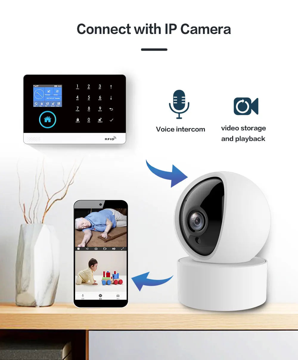 Wireless Security System with Sensors & App Control