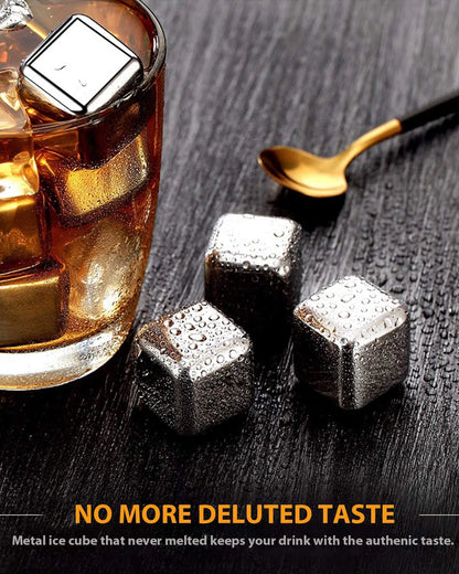 Reusable Stainless Steel Whiskey Stones Set