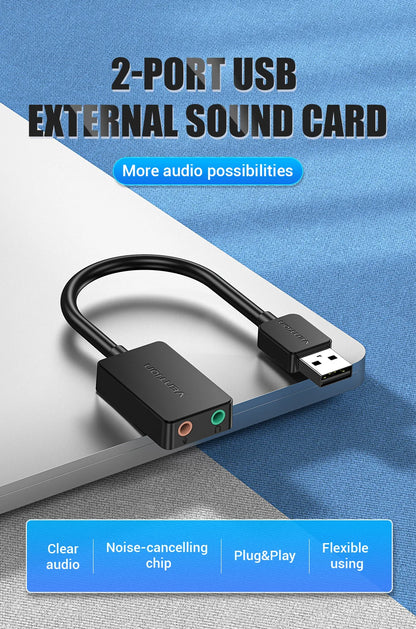 USB External Sound Card Adapter
