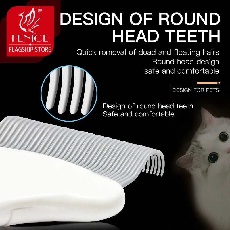 Fenice Pet Hair Removal Comb Brush for Dogs & Cats