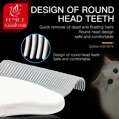 Fenice Pet Hair Removal Comb Brush for Dogs & Cats