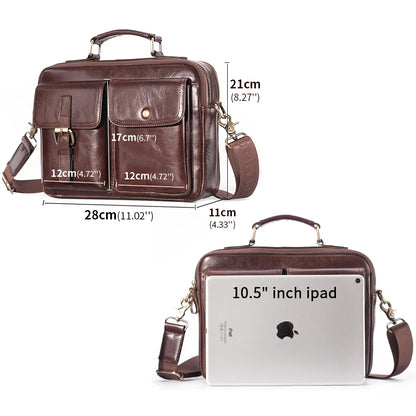 Cowhide Leather Messenger Bag