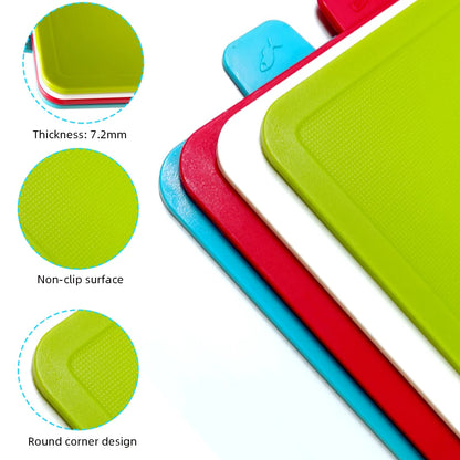 Color Coded Cutting Board Set with Holder