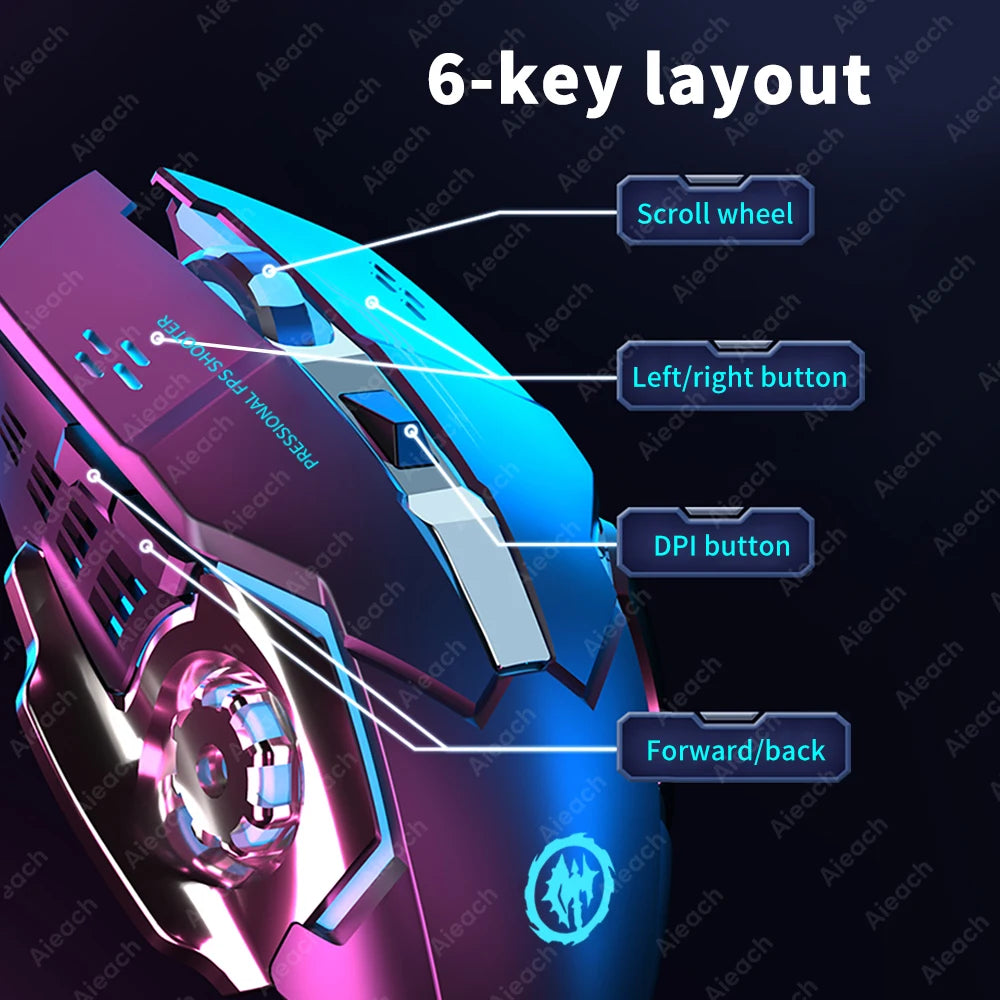 Dual-Mode Wireless RGB Computer Mouse