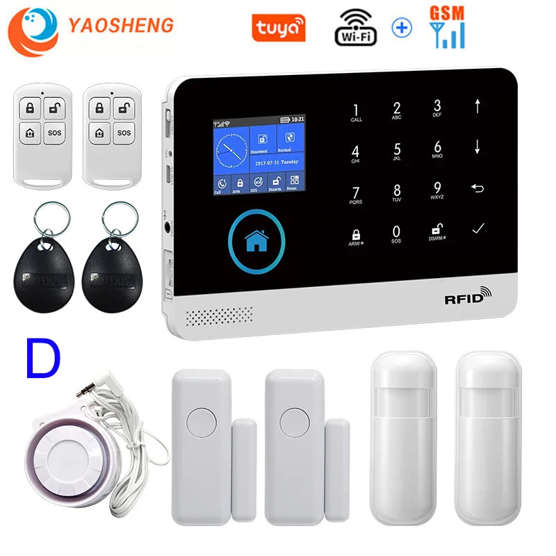 Wireless Security System with Sensors & App Control
