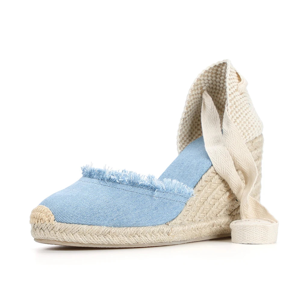 9cm Denim Sandals Espadrilles