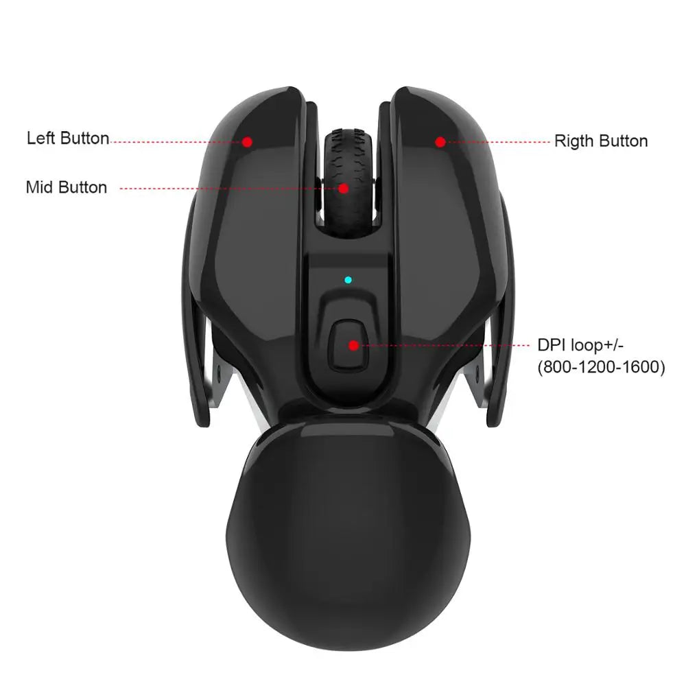 T37 Wireless Mouse USB1600dpi Rechargeable