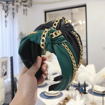 High Quality PU Leather Hairband