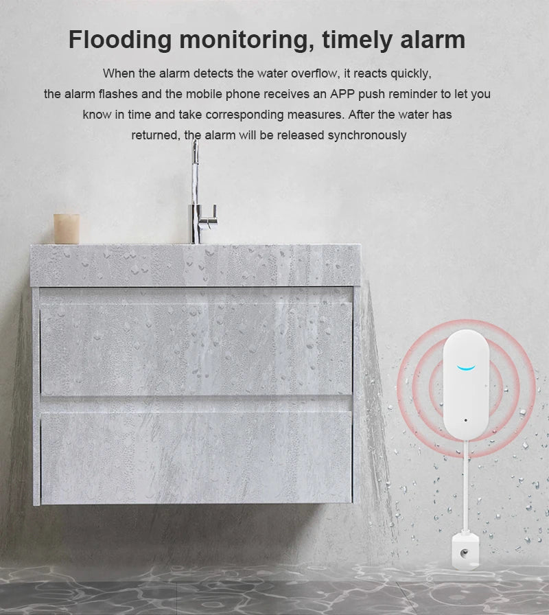 Aubess Tuya WiFi Water Leakage Detector