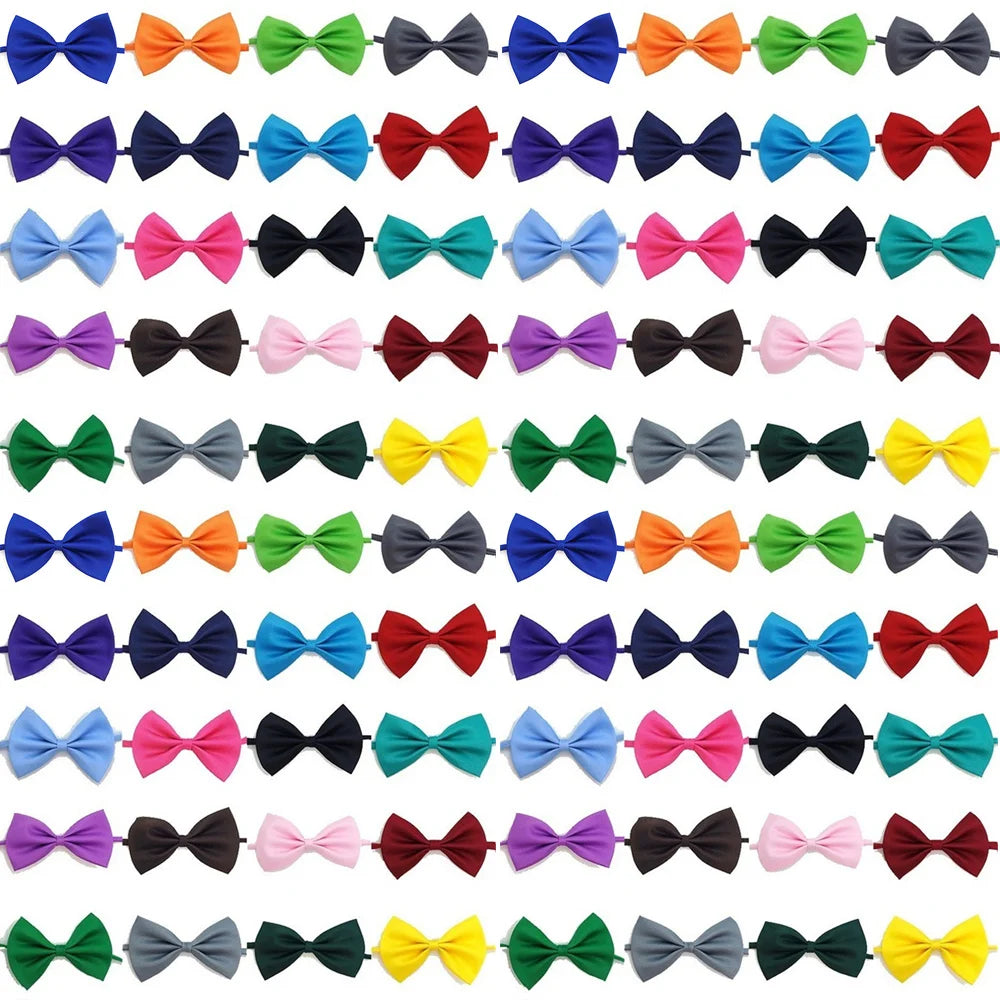 50 / 100Pcs Adjustable Pet Bow Tie