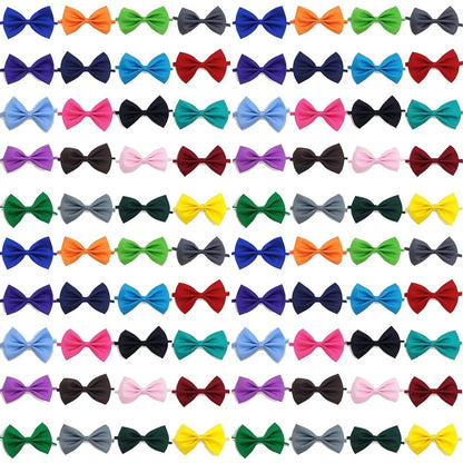 50 / 100Pcs Adjustable Pet Bow Tie