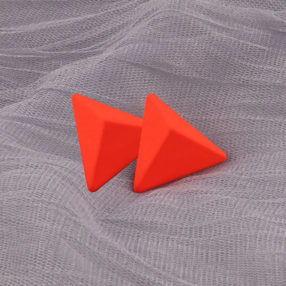 Geometry Neon Round Square Acrylic Earrings