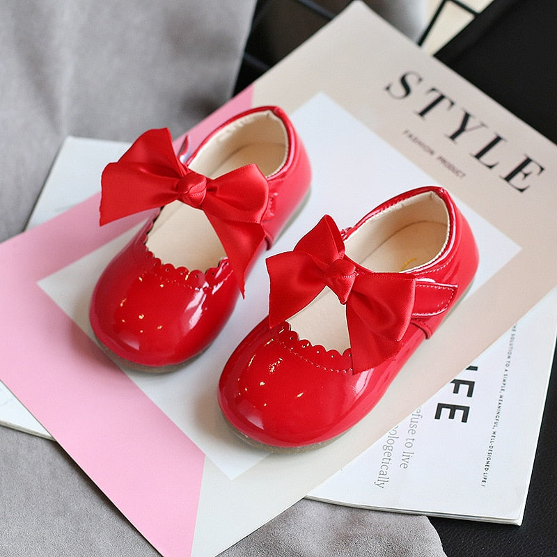 ULKNN Baby girls cute bow shoes