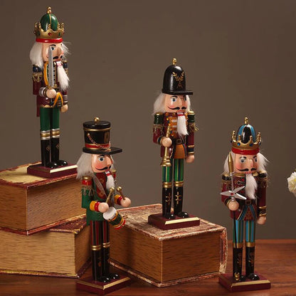 Wooden Nutcracker Soldier Figurines Ornaments