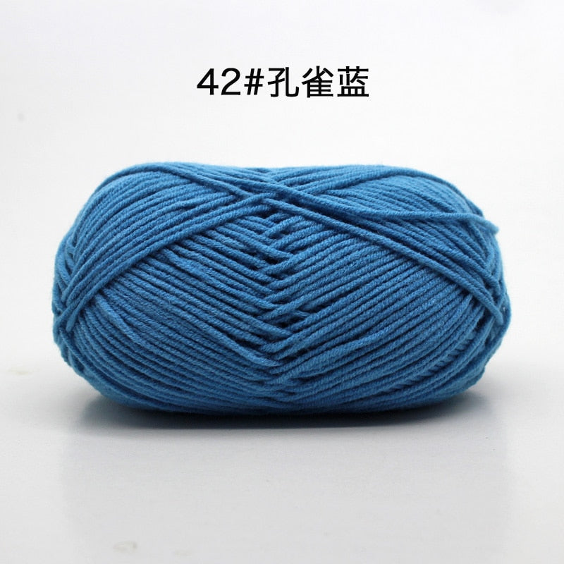 50g/Set 4ply Milk Cotton Knitting Wool Yarn