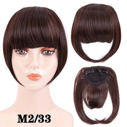 Leeons Short Synthetic Bangs Heat Resistant Hairpieces