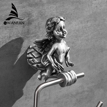 Bronze Classic Angel Towel Ring