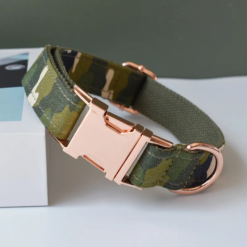 Personalized Camouflage Nylon Dog Collar with Buckle