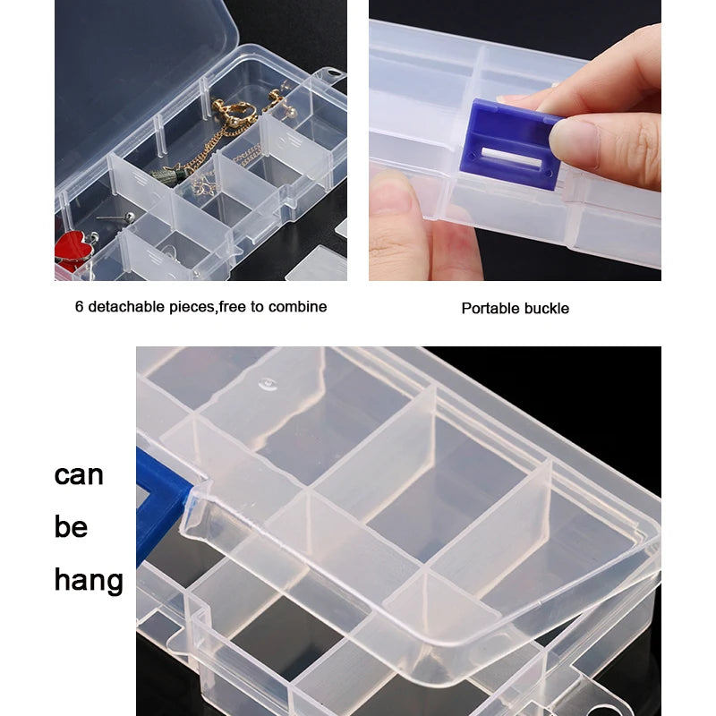 Plastic Box With Compartment Slot Organizer