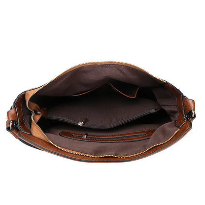 Women’s Vintage PU Leather Shoulder Tote & Crossbody Bag