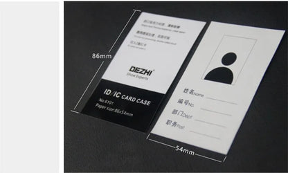 Retractable ID Badge Holder with Card Sleeve