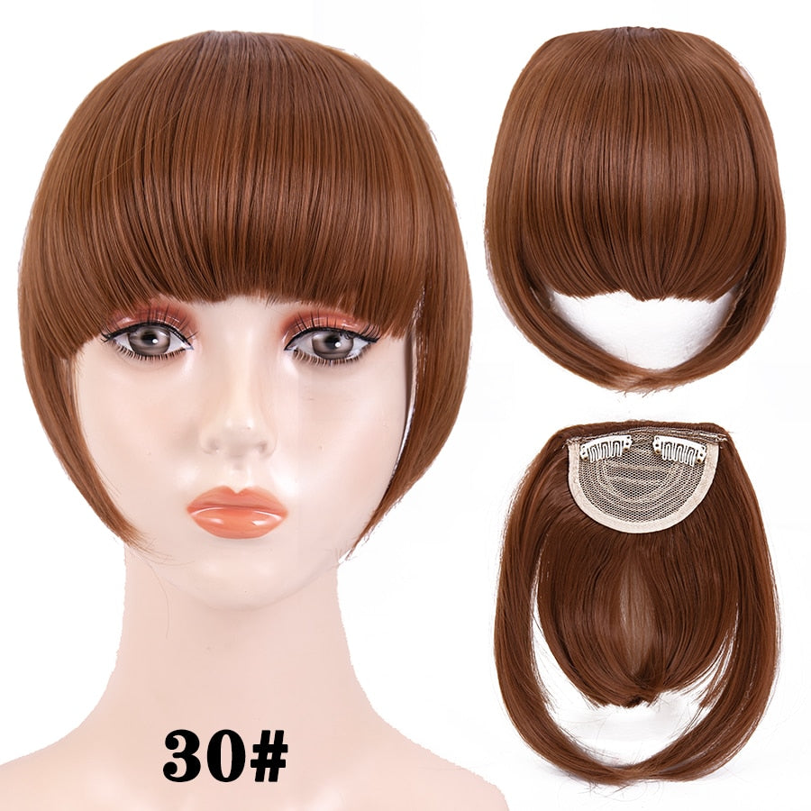 Leeons Short Synthetic Bangs Heat Resistant Hairpieces