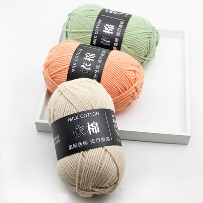 50g/Set 4ply Milk Cotton Knitting Wool Yarn