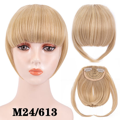 Leeons Short Synthetic Bangs Heat Resistant Hairpieces