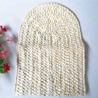 Women’s Handwoven Straw Envelope Clutch Bag