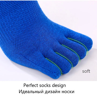Men’s Cotton Five-Toe Socks 5 Pairs