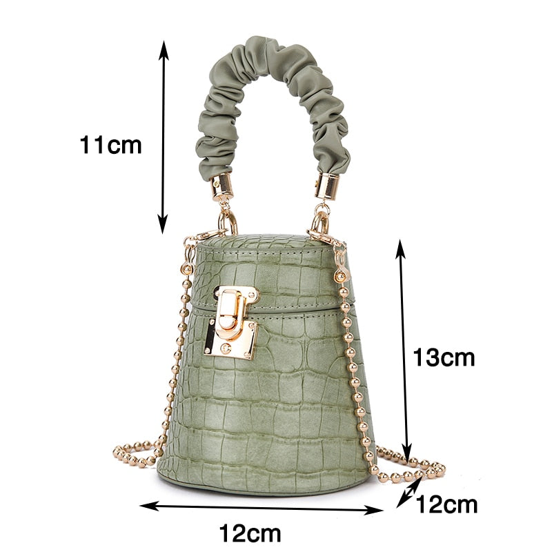 Crocodile Pattern Crossbody Bag