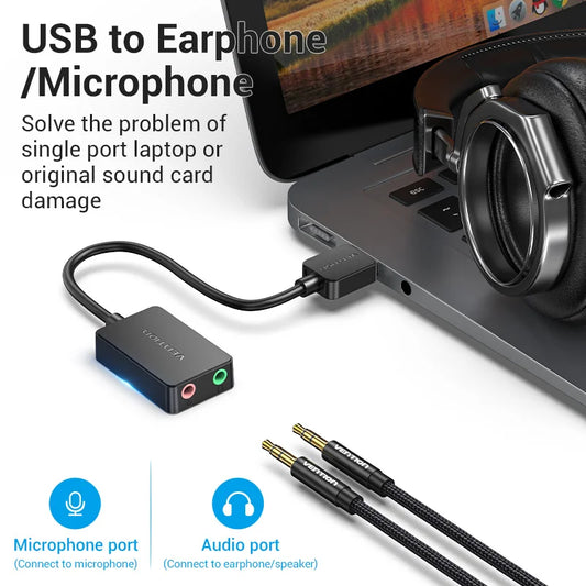 USB External Sound Card Adapter