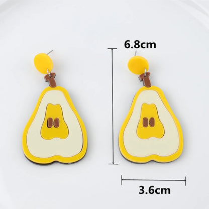 Fruit Vegetables Acrylic Drop Earrings