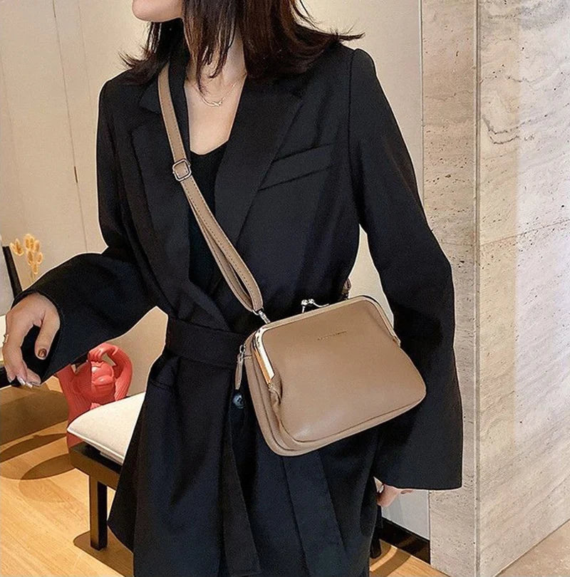 Vintage Leather Crossbody Handbag