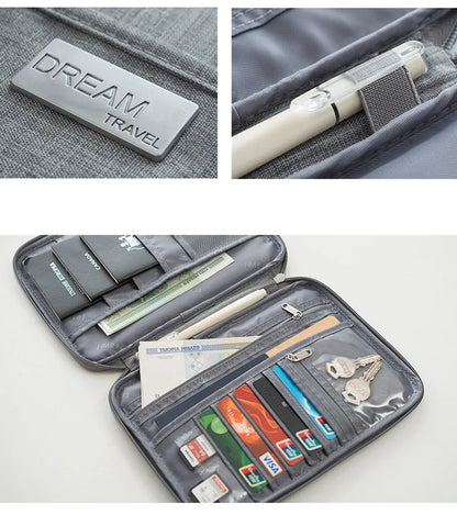 Family Passport Holder Waterproof Document Organizer