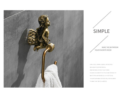 Bronze Classic Angel Towel Ring