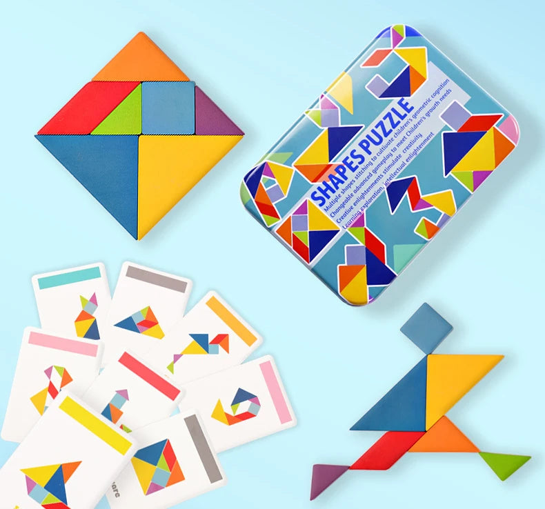 Wooden Tangram Puzzle Game for Kids