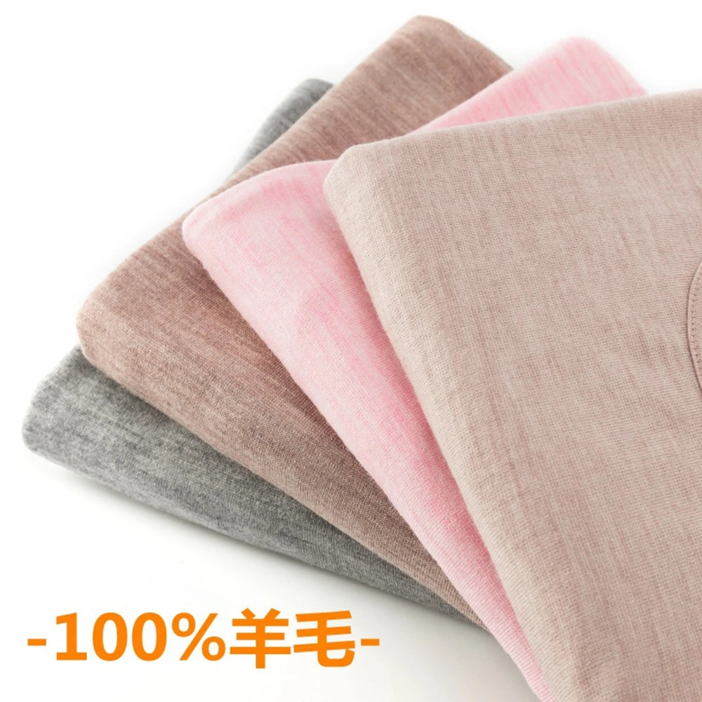 100% Brushed Merino Wool Thermal Underwear Set
