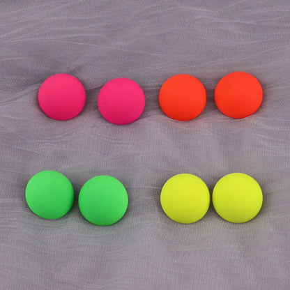 Geometry Neon Round Square Acrylic Earrings