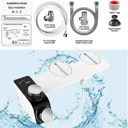 Dual Nozzle Bidet Toilet Seat Attachment