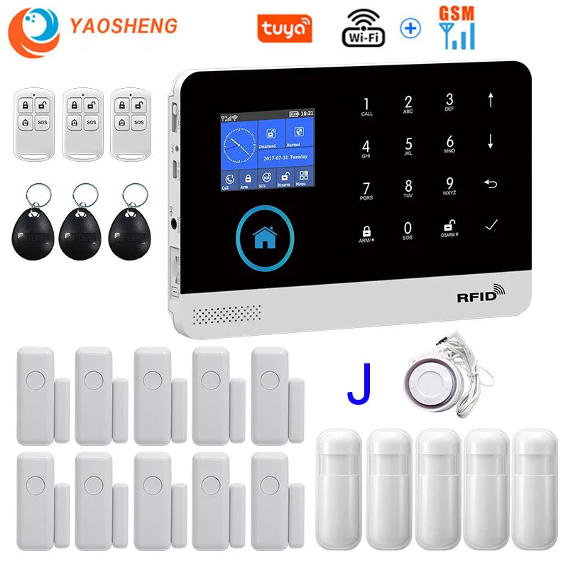 Wireless Security System with Sensors & App Control