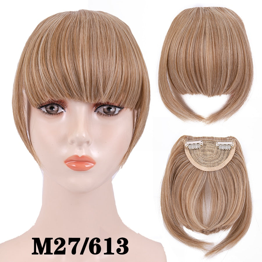 Leeons Short Synthetic Bangs Heat Resistant Hairpieces